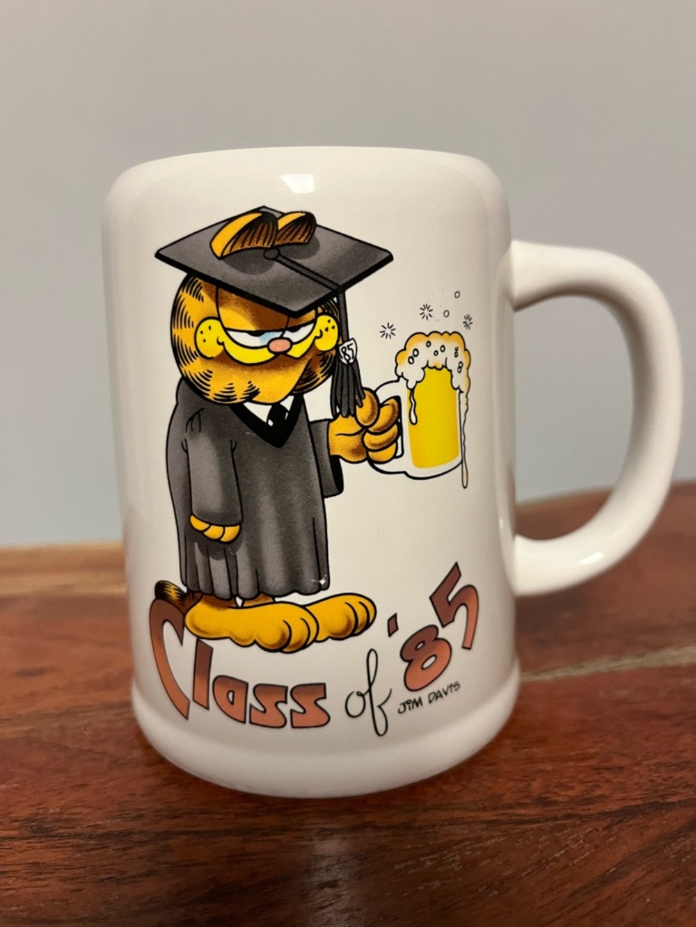 Garfield 'Class of '85' White Ceramic Mug Enesco